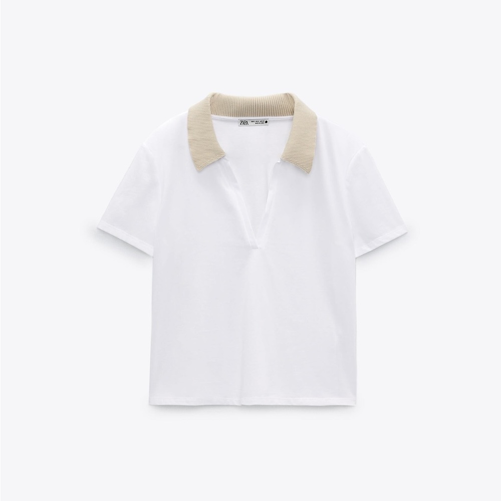 NWT Zara Ribbed Polo Shirt